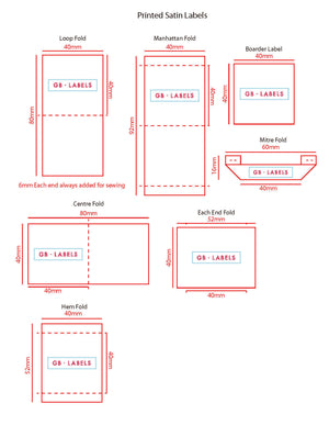 Printed Satin Labels